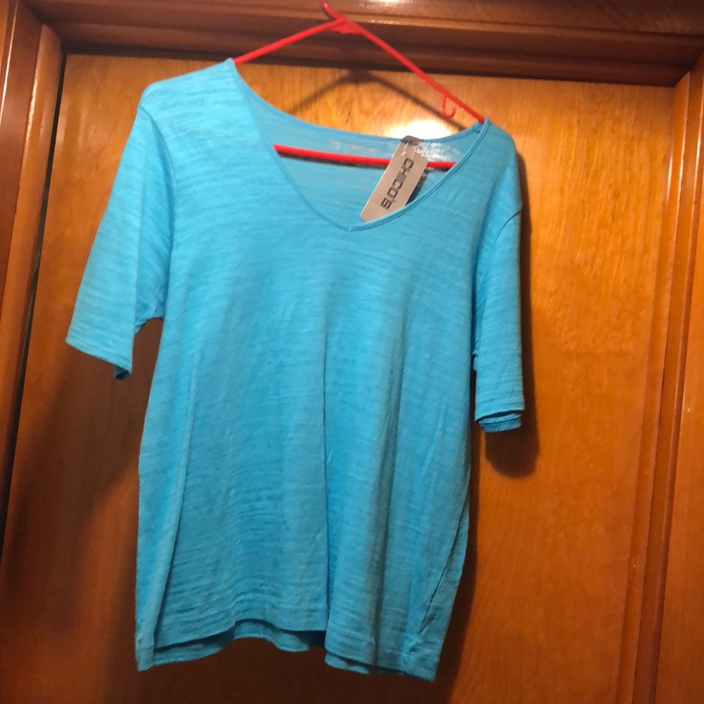 CHICOS size 2 blue top